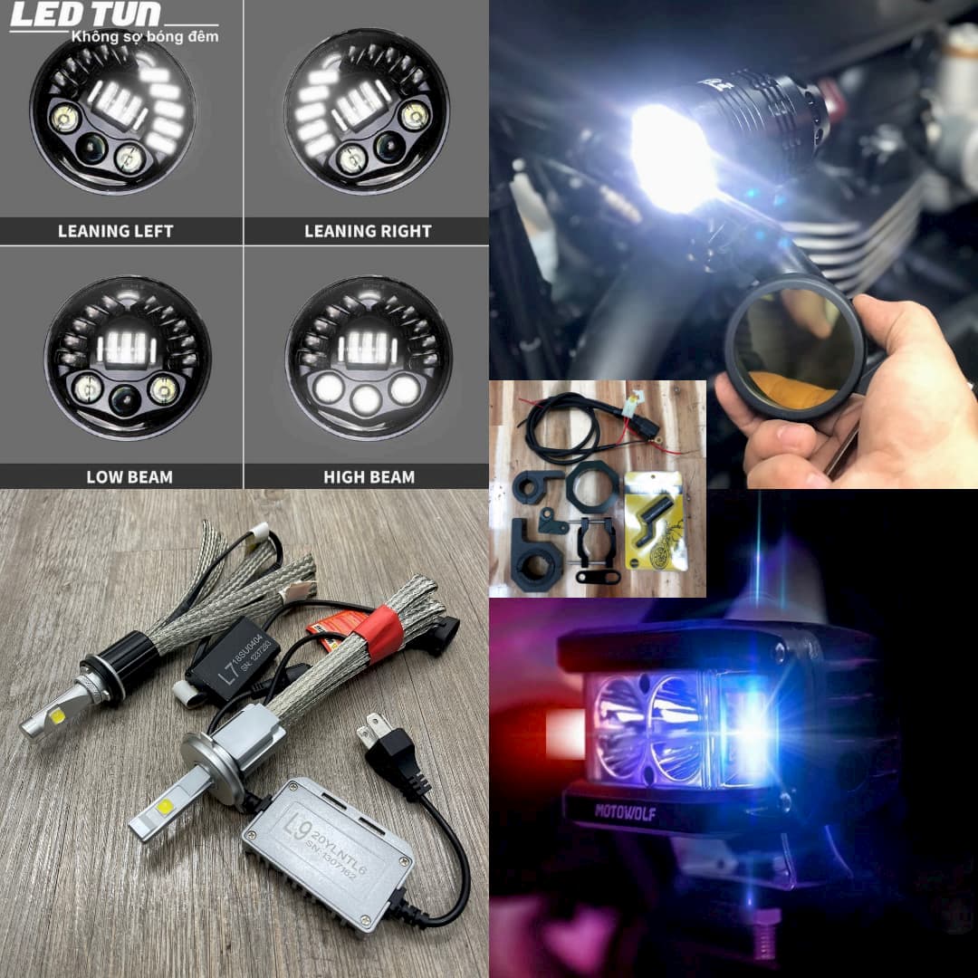 -ĐÈN LED/TRỢ SÁNG - CHÓA ĐÈN -LED POLICE - PHỤ KIỆN